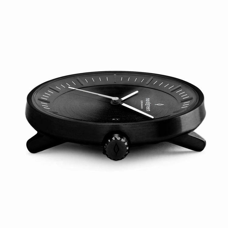 Nordgreen | Philosopher black 40mm dial and black 3-link | PH40BL3LBLBL