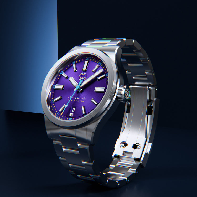 Henry Archer | Vesterhav - Polaris Purple - 40mm dial | HAC-VES-POB-3LI