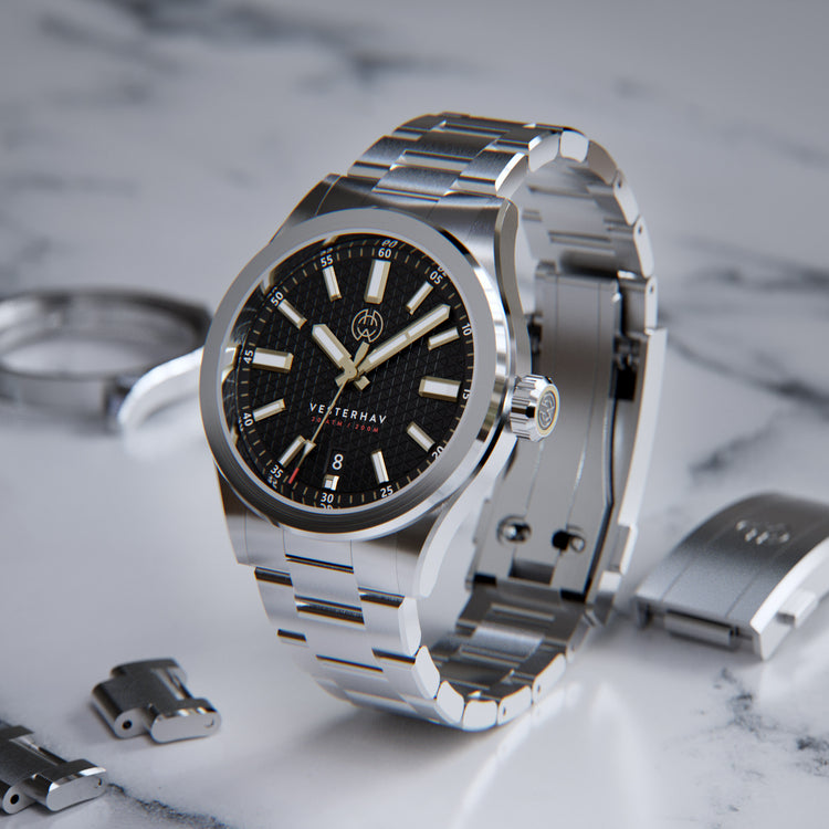 Henry Archer | Vesterhav - Raven - 40mm dial | HAC-VES-RVN-3LI