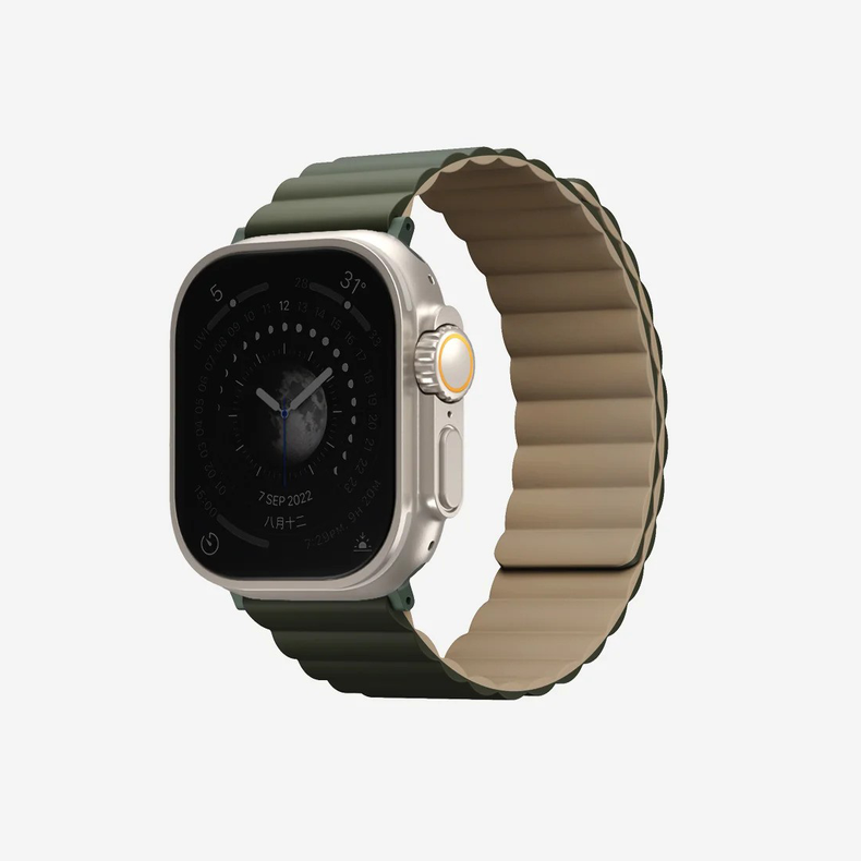 Uniq | Revix reversible moss green and tan watch band - Apple Series | REVMGRNTAN