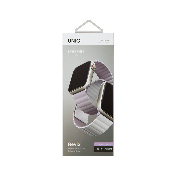 Uniq | Revix reversible lilac and white watch band - Apple Series | REVLILWHT