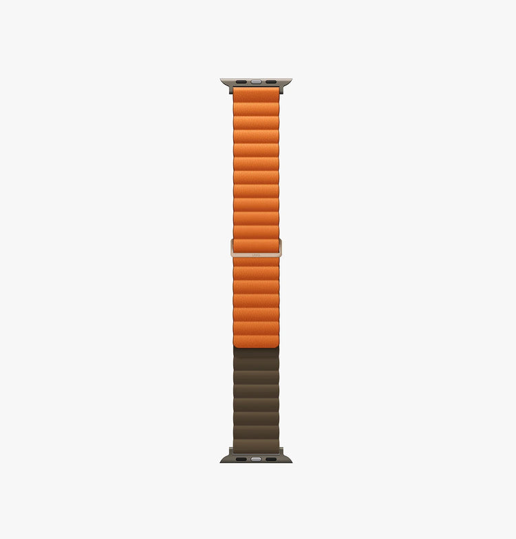 Uniq | Revix Premium edition reversible saffron orange and khaki watch band - Apple Series | REVPSORGKAK