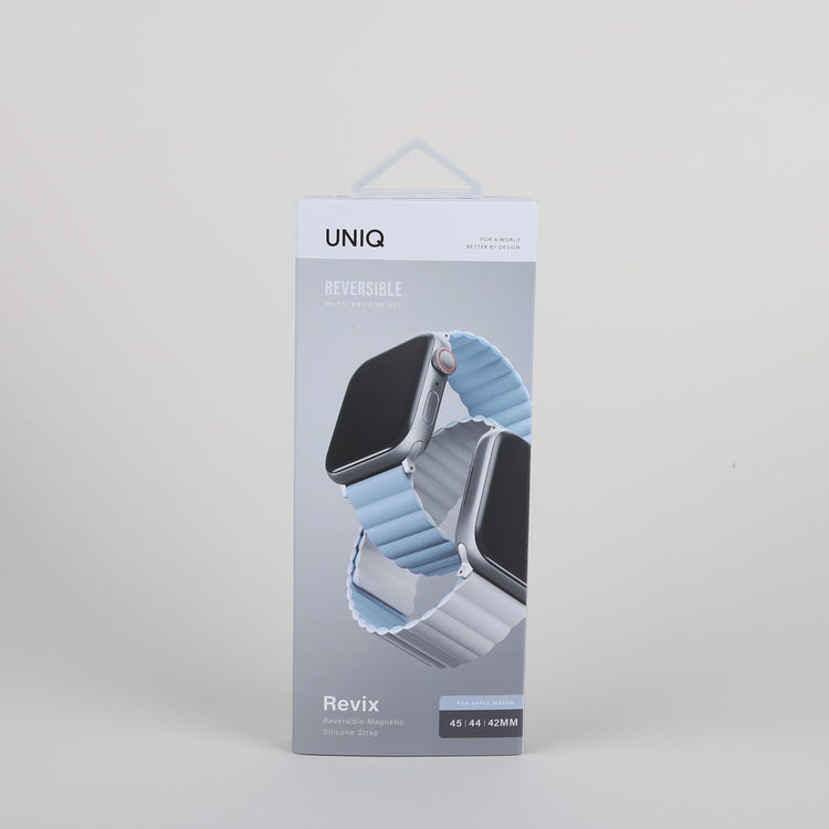 Uniq | Revix reversible white and blue watch band - Apple Series | REVWHTBLU