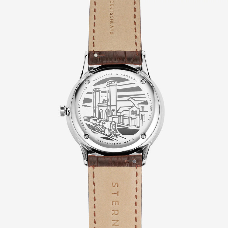 Sternglas | Berlin green heritage 38mm dial brown leather band | S01-BE08-HE05