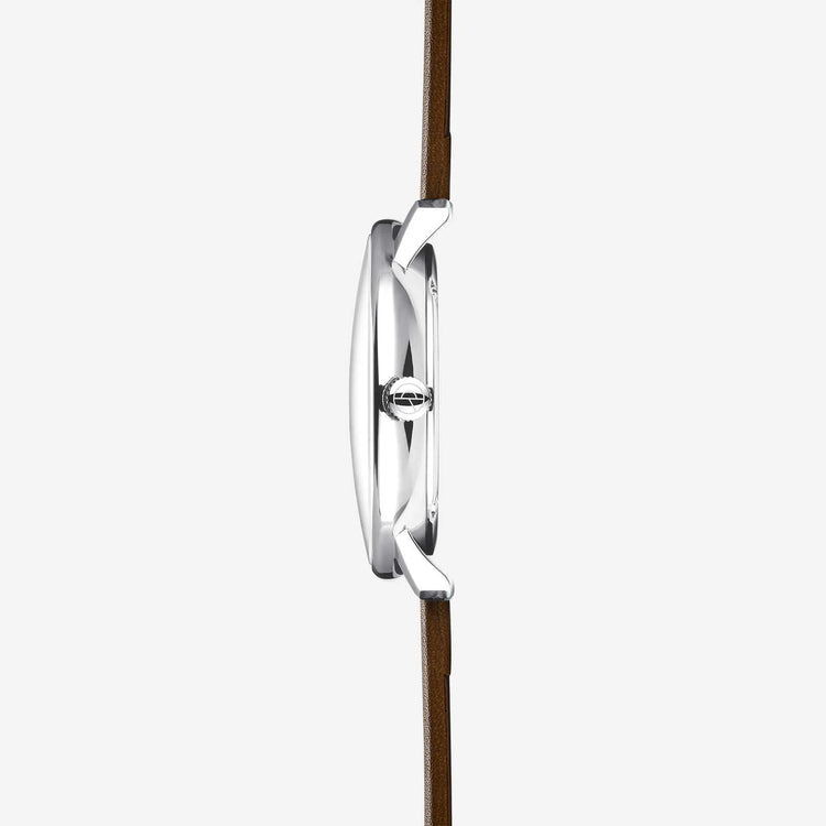 Sternglas | Naos white 38mm dial milanaise silver  band | S01-NA44-MI04