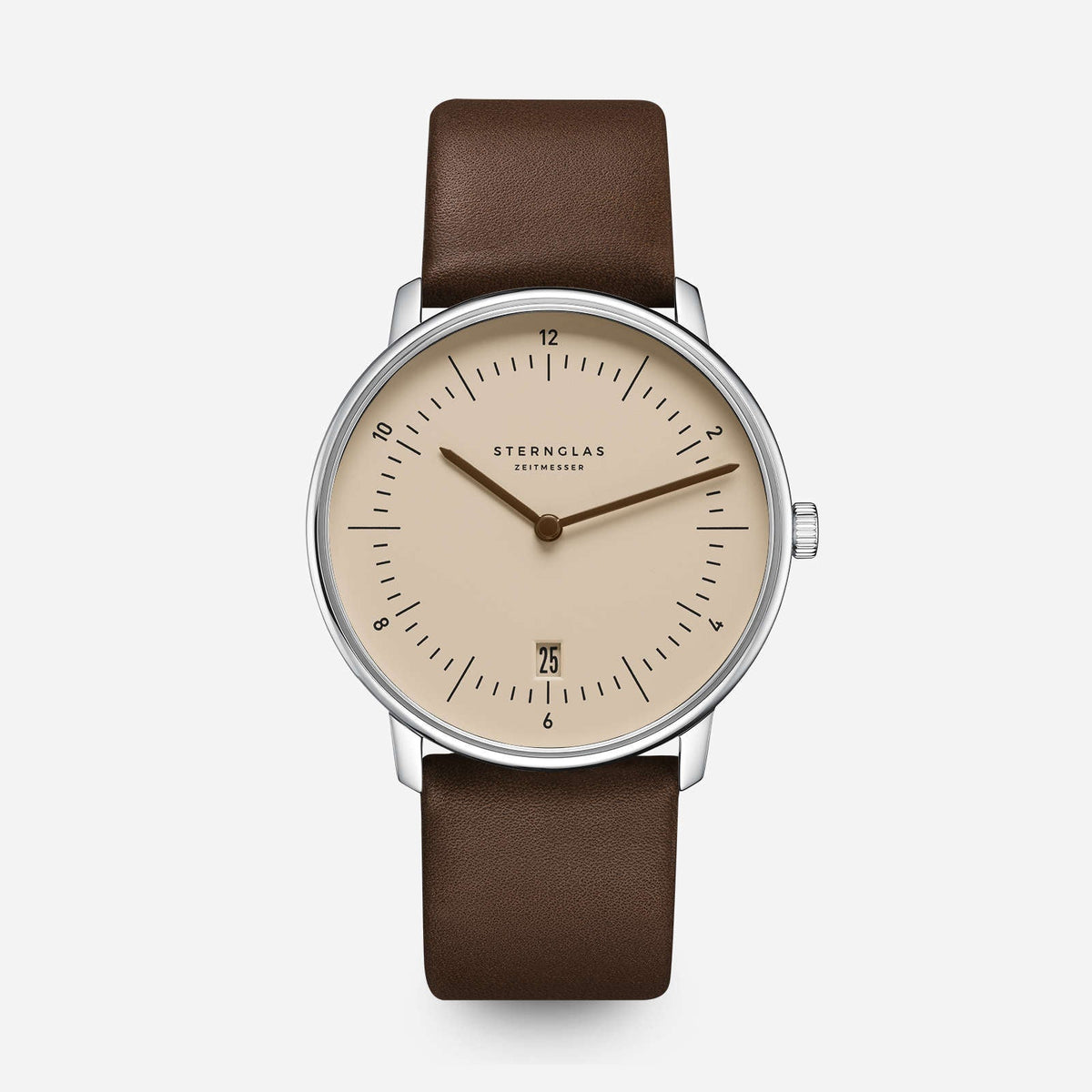 Sternglas | Naos light brown 38mm dial brown leather band | S01-NA54-PR04