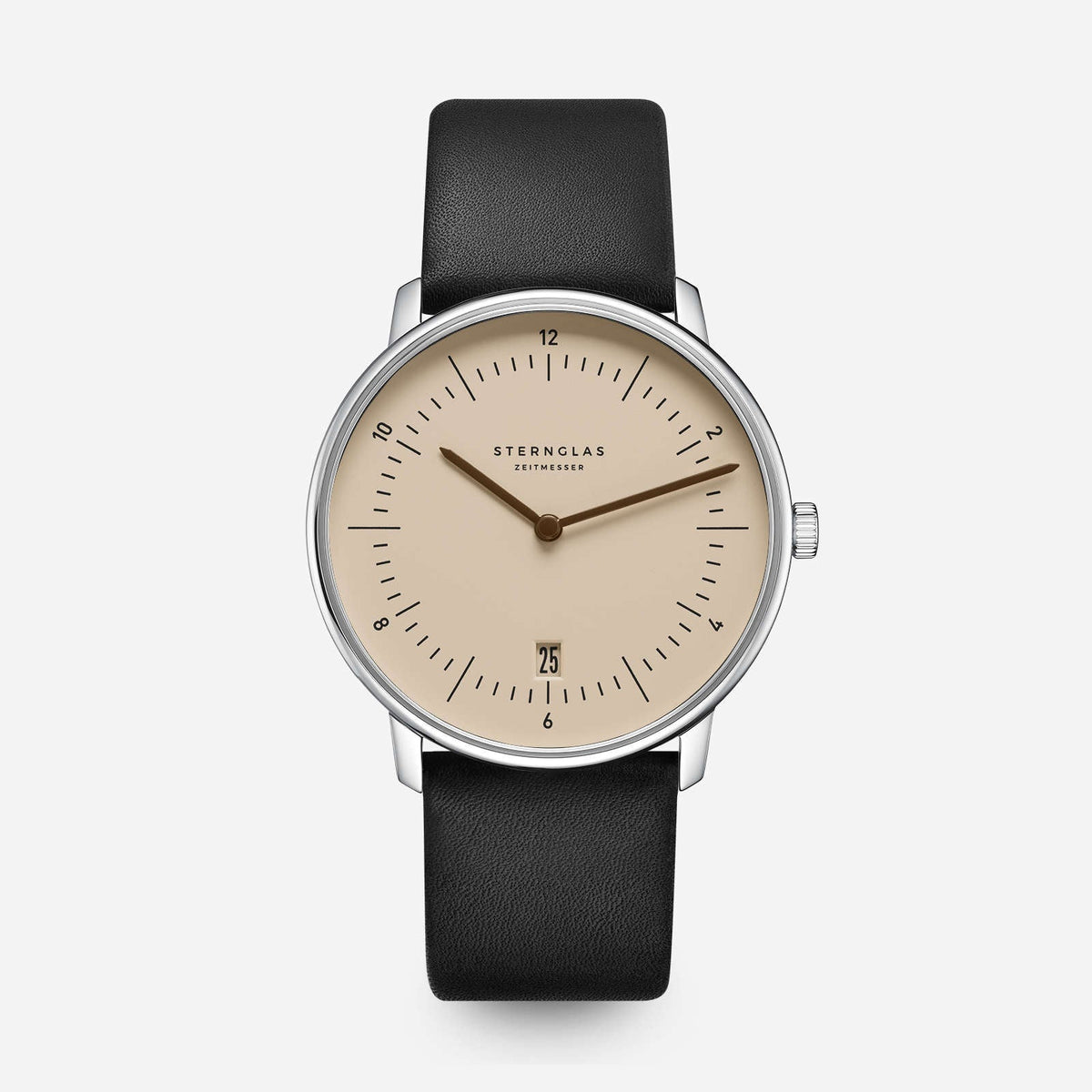 Sternglas | Naos light brown 38mm dial black leather band | S01-NA54-PR07