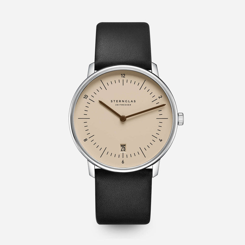 Sternglas | Naos light brown 38mm dial black leather band | S01-NA54-PR07