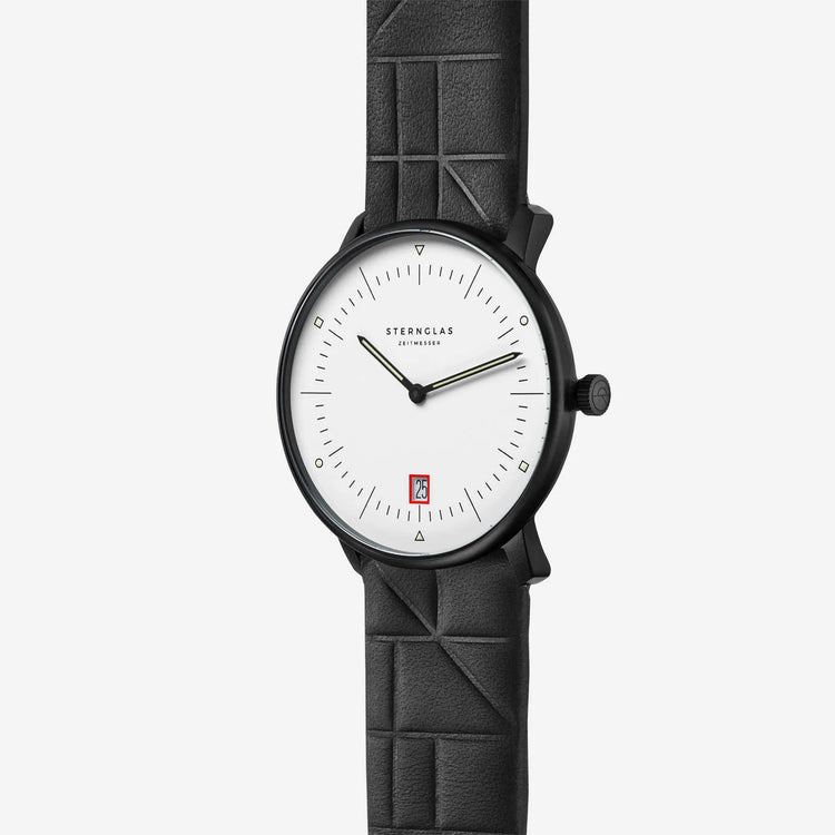 Sternglas | Naos Limited edition Bauhaus III 38mm dial leather band | S01-NAB15-EB09