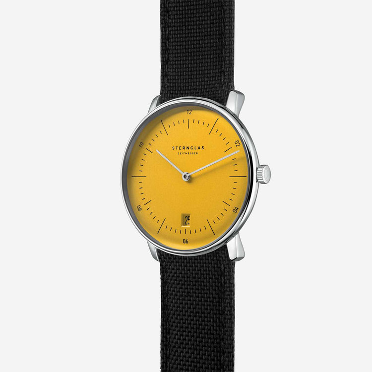 Sternglas | Naos edition yellow 38mm dial nylon band | S01-NAY23-NY01