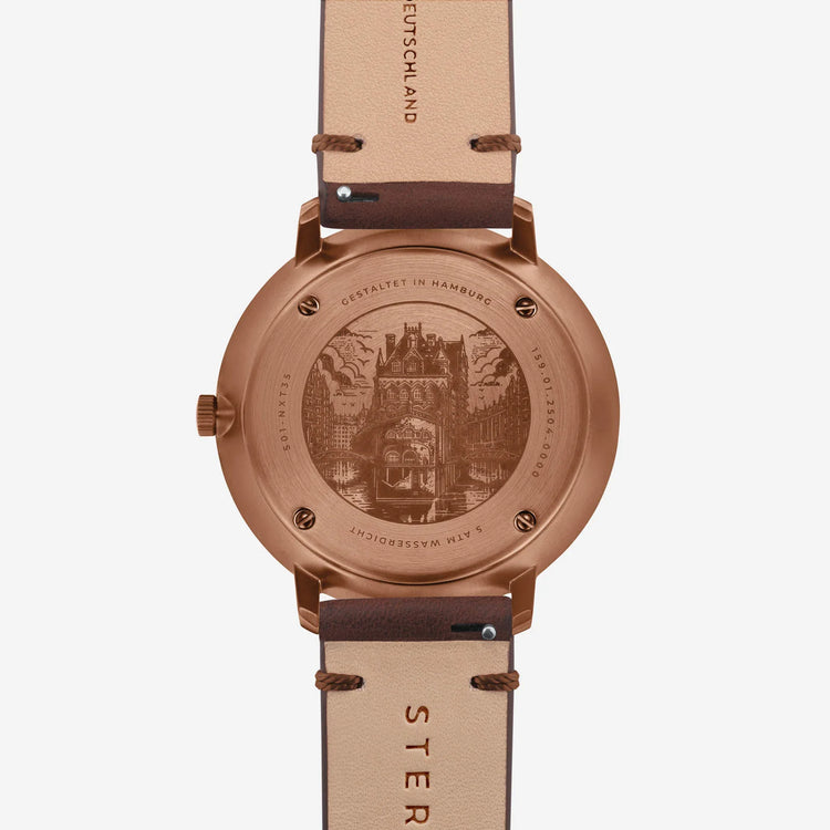 Sternglas | Naos XL Edition 1905 42mm green dial bronze leather band | S01-NXT35-VI17