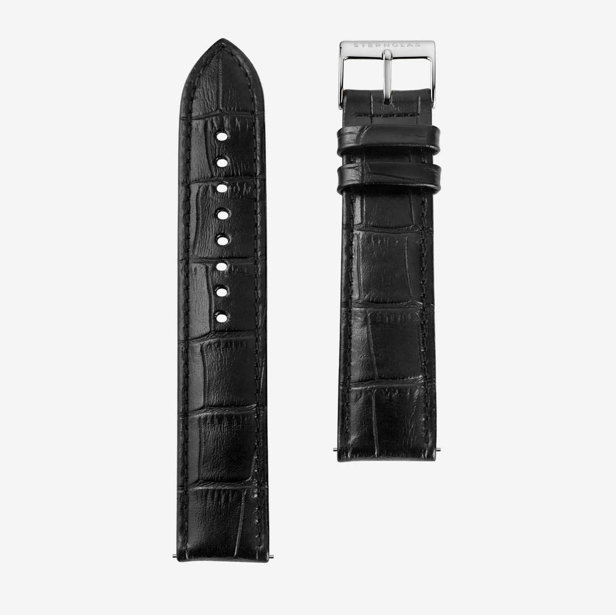Sternglas | Heritage 20 Black and silver watch band | S03-HE04