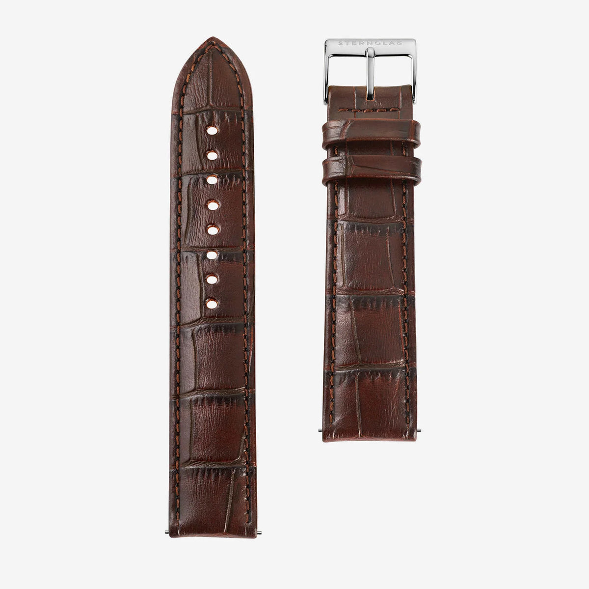 Sternglas | Heritage 20 Brown and silver watch band | S03-HE05