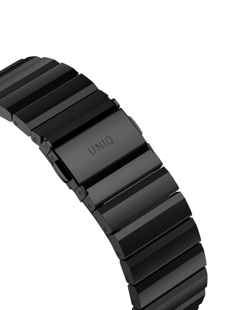 Uniq | Strova satain black stainless steel watch band - Apple Series | STRVMBLK