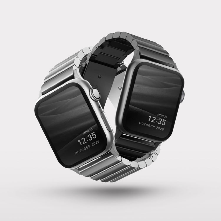 Uniq | Strova satin silver stainless steel watch band - Apple Series | STRVMSIL