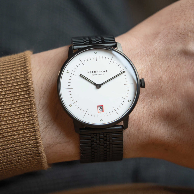 Sternglas | Naos Limited edition Bauhaus III 38mm dial metal band | S01-NAB15-CA01
