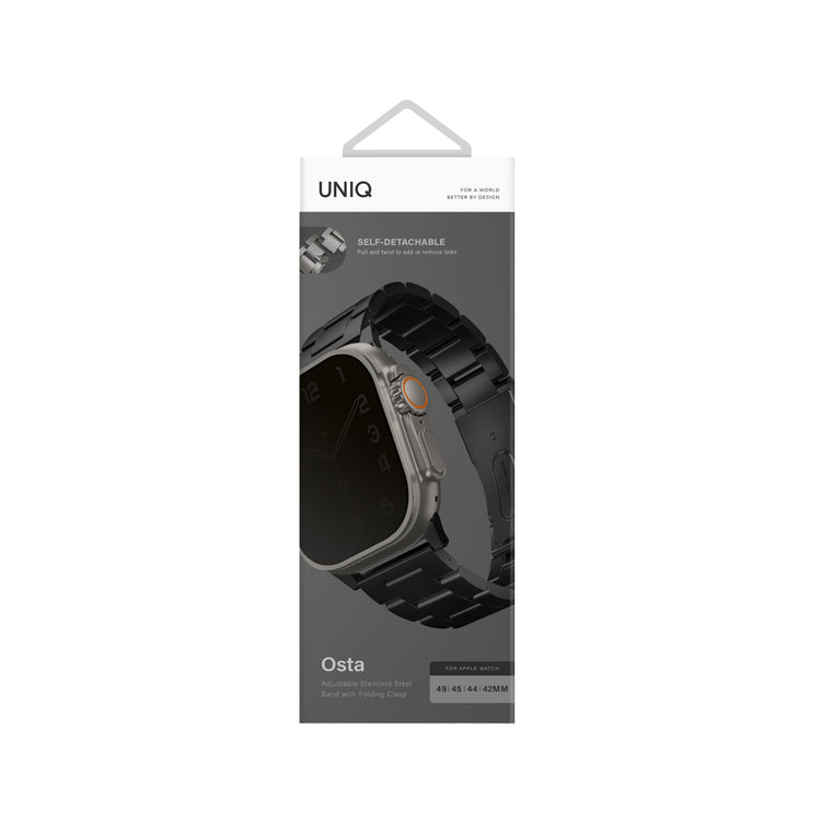 Uniq | Osta black stainless steel watch band - Apple Series | OSTABLK