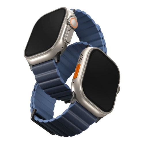 Uniq | Revix Premium edition reversible prussian and mist blue watch band - Apple Series | REVPPRUMBLU