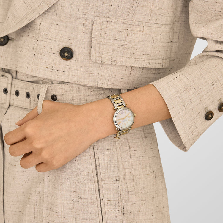Vivienne Westwood | Mother Orb Two Tone 32mm mother of pearl dial | VV006MOPSG