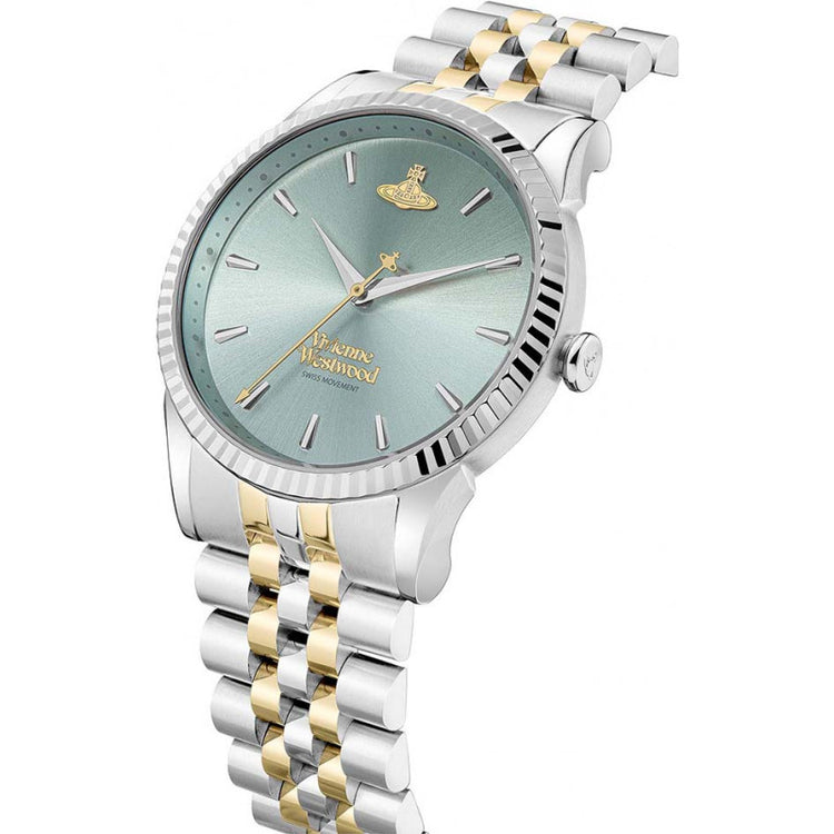 Vivienne Westwood | Seymore green 38mm dial two tone silver gold | VV240LGRSG