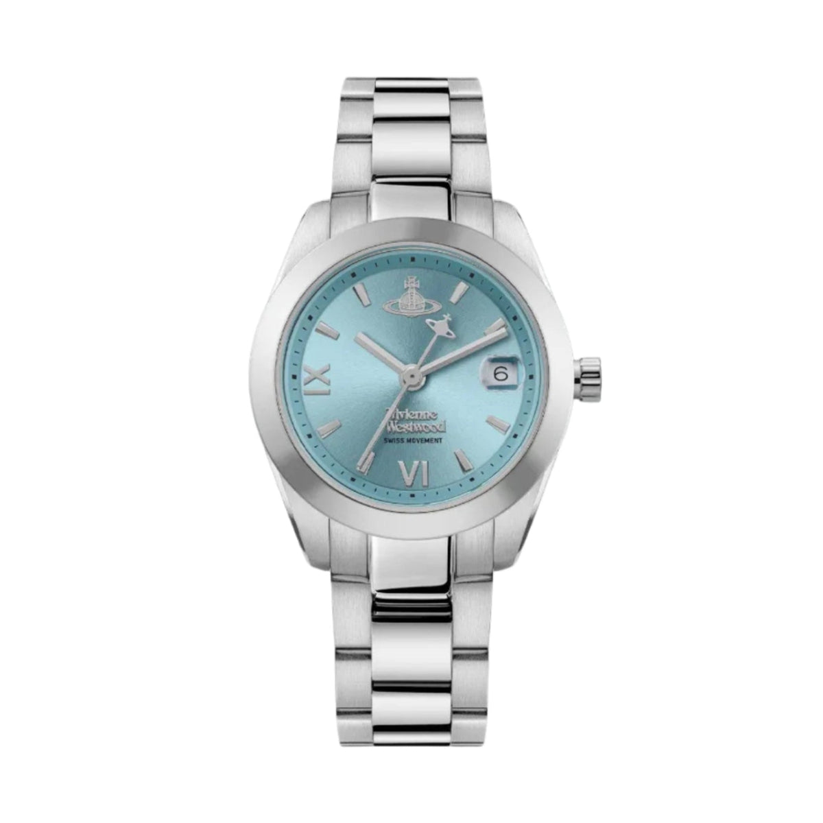 Vivienne Westwood | Fenchurch turquoise 28mm dial silver link | VV292TQSL