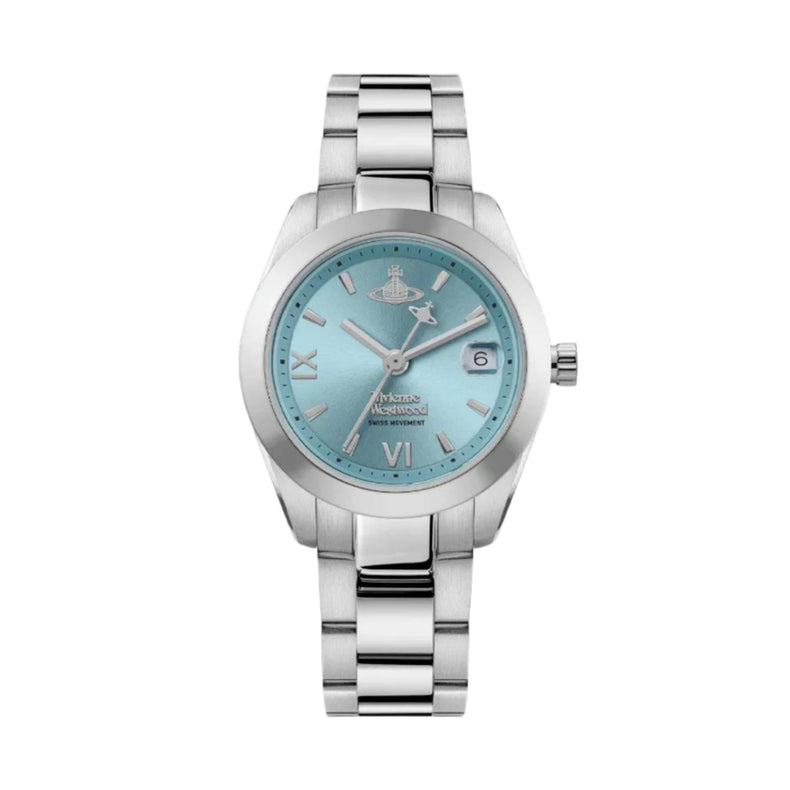 Vivienne Westwood | Fenchurch turquoise 28mm dial silver link | VV292TQSL