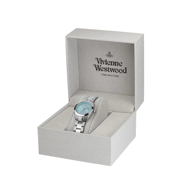 Vivienne Westwood | Fenchurch turquoise 28mm dial silver link | VV292TQSL