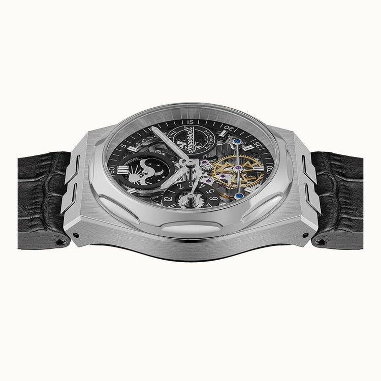 Ingersoll | Broadway Automatic silver 43mm dial black leather | I12903