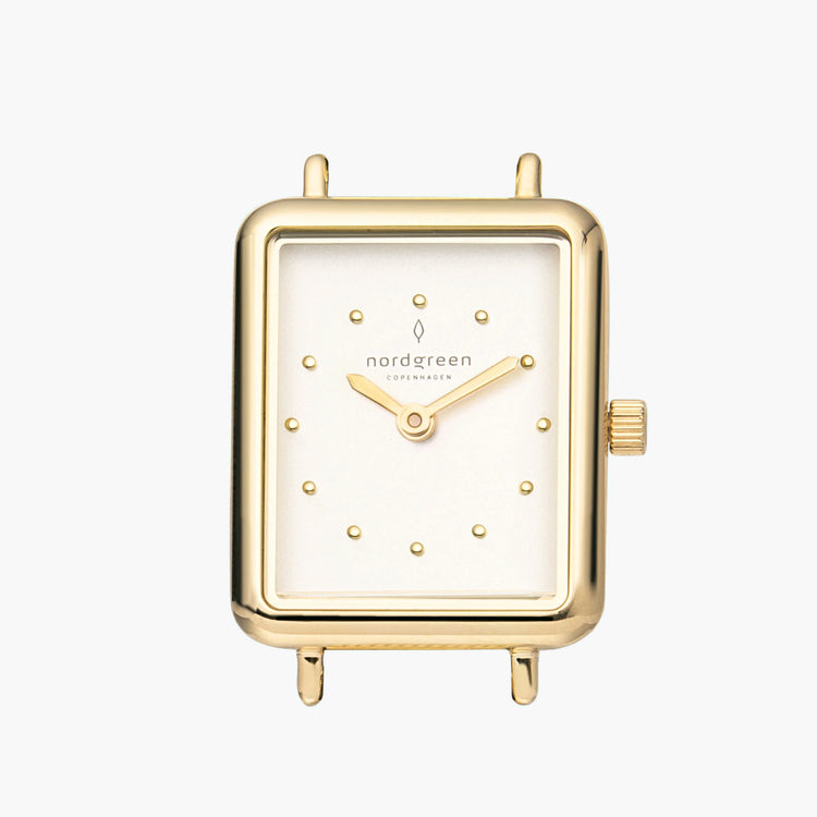 Nordgreen | Allure white 20mm dial gold mesh | AL20GOMEGOXX