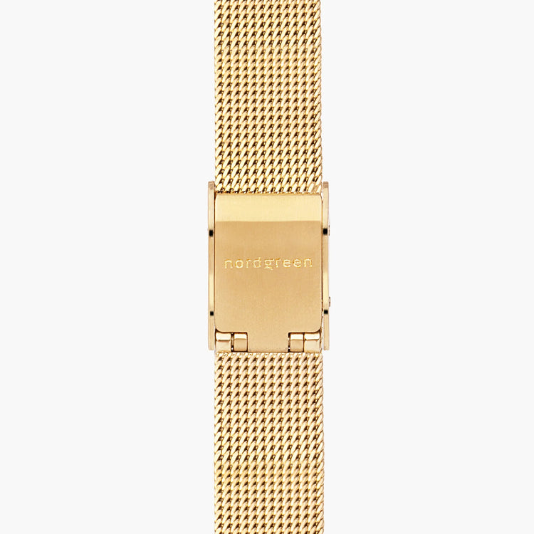 Nordgreen | Allure white 20mm dial gold mesh | AL20GOMEGOXX