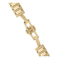 Gold bracelet on a white background