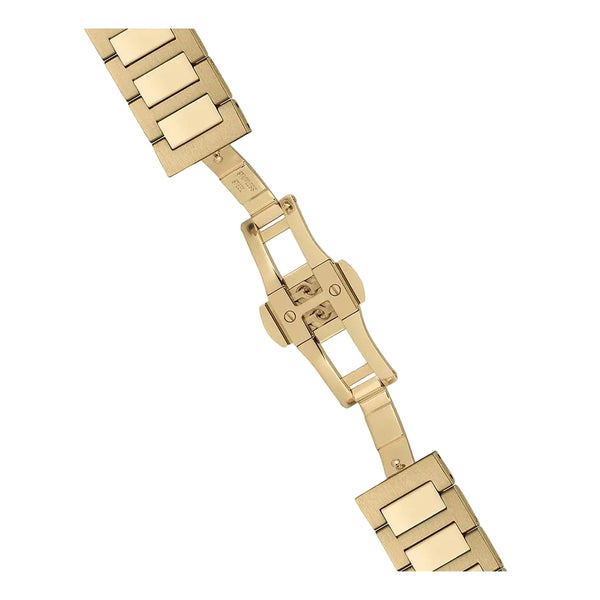 Gold bracelet on a white background