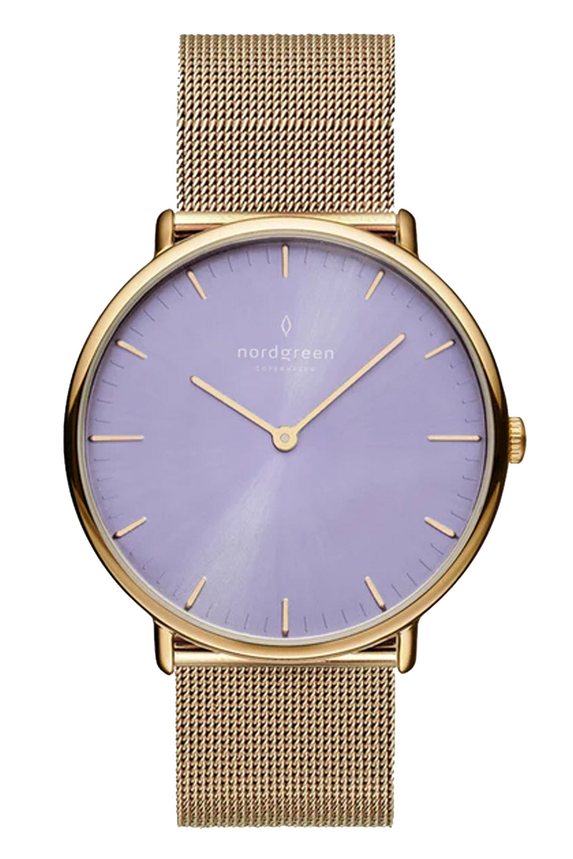 Nordgreen | Native Olive 36mm dial gold mesh | NR36GOMEGODL