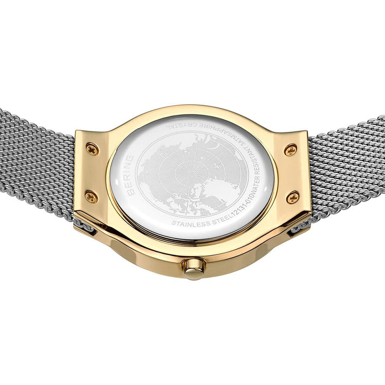 Bering | Classic gift set gold and white 31mm dial with matching bracelet | 12131-010-190-GWP1