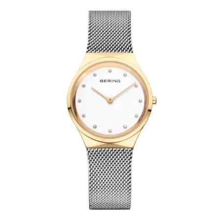 Bering | Classic gift set gold and white 31mm dial with matching bracelet | 12131-010-190-GWP1
