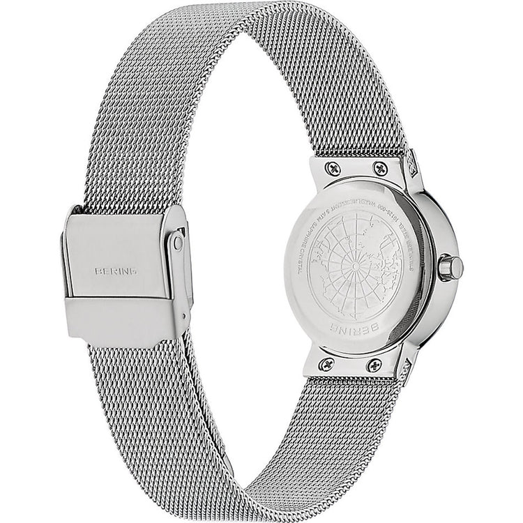 Bering | Classic polished silver mesh swarovski 26mm dial | 10126-000