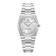 A Jacques du Manoir ladies watch with a silver dial and stainless steel bracelet.