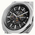 Ingersoll watch with transparent case on a white background