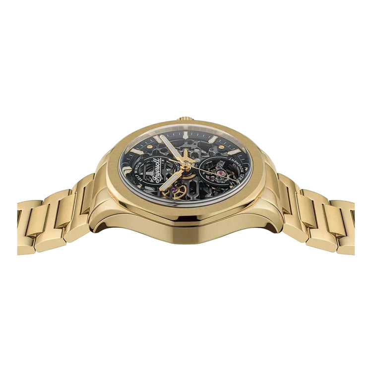Ingersoll | The Bronc 44mm skeleton gold strap | I16702