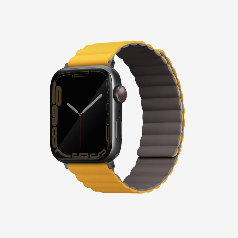 Uniq | Revix reversible mustard and khaki watch band - Apple Series | REVMUSKAK
