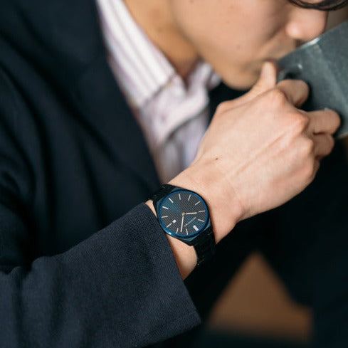 Bering | Ultra Slim blue 40mm dial and blue stainless steel links | 17240-797