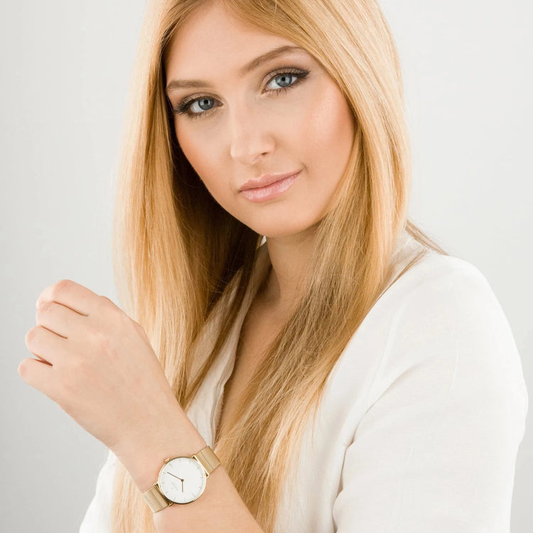 Nordgreen | Native gold 32mm dial gold mesh | NR32GOMEGOXX