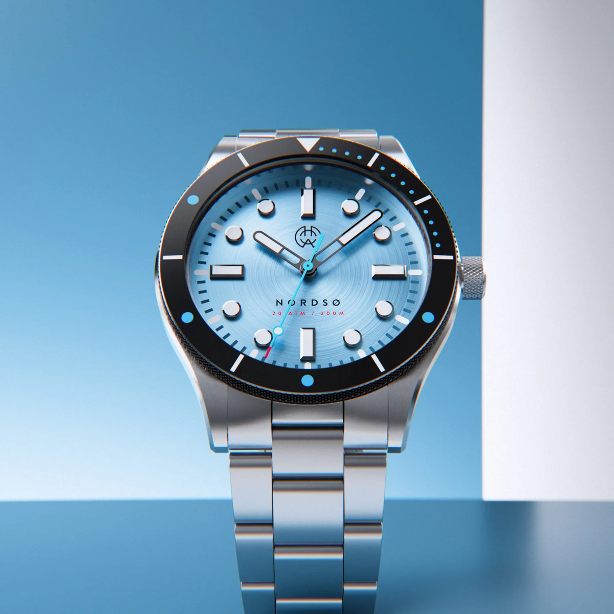 Henry Archer | Nordsø - Glacier Cyan 40mm dial | HA-NO-GC-TG