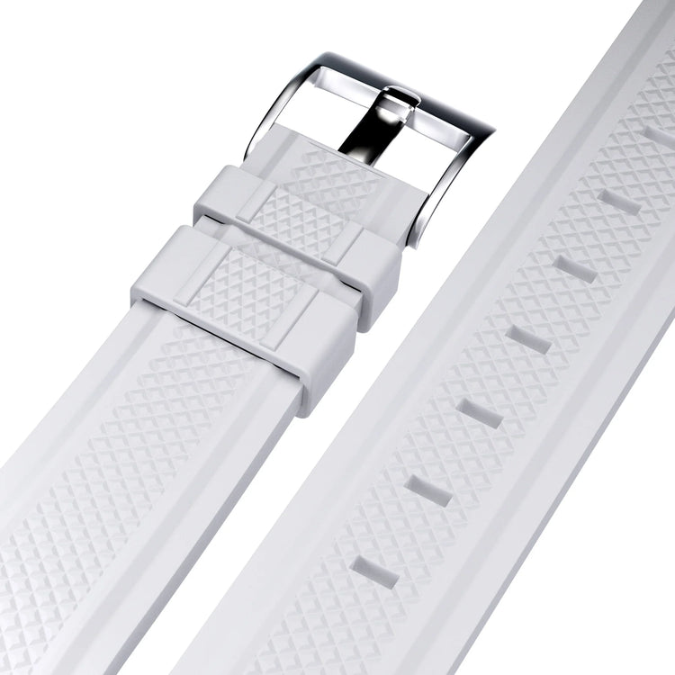 Henry Archer | Polar white sillicon FKM 20mm watch band | HA-AC-FK-PW