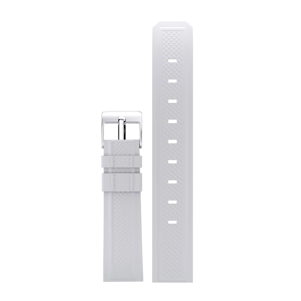 Henry Archer | Polar white sillicon FKM 20mm watch band | HA-AC-FK-PW