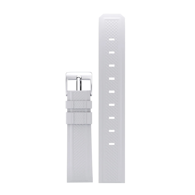 Henry Archer | Polar white sillicon FKM 20mm watch band | HA-AC-FK-PW