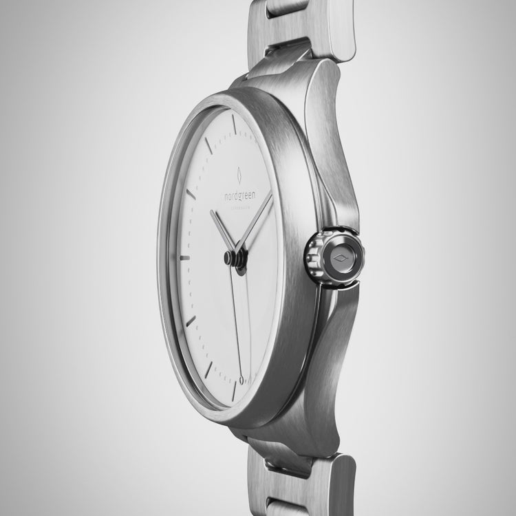Nordgreen | Guardian automatic silver 36mm dial H-Link | GU36SIHLSIXX