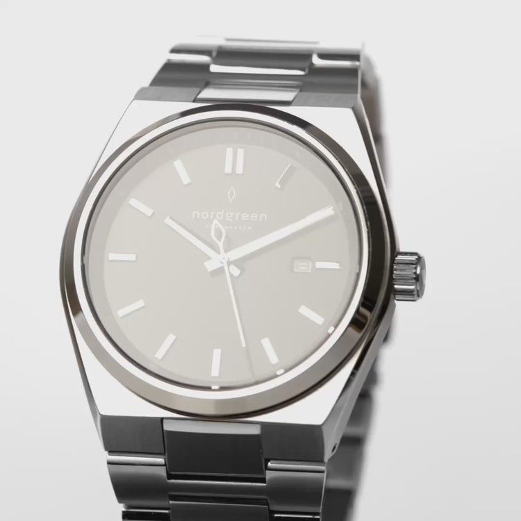 Nordgreen | Succession black 41mm dial stainless steel strap | SN41SIHLSIBL