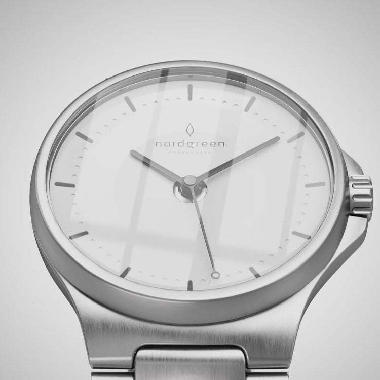 Nordgreen | Guardian automatic silver 40mm dial H-Link | GU40SIHLSIXX