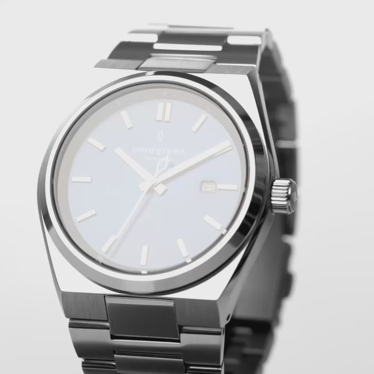 Nordgreen | Succession navy 41mm dial stainless steel strap | SN41SIHLSINA